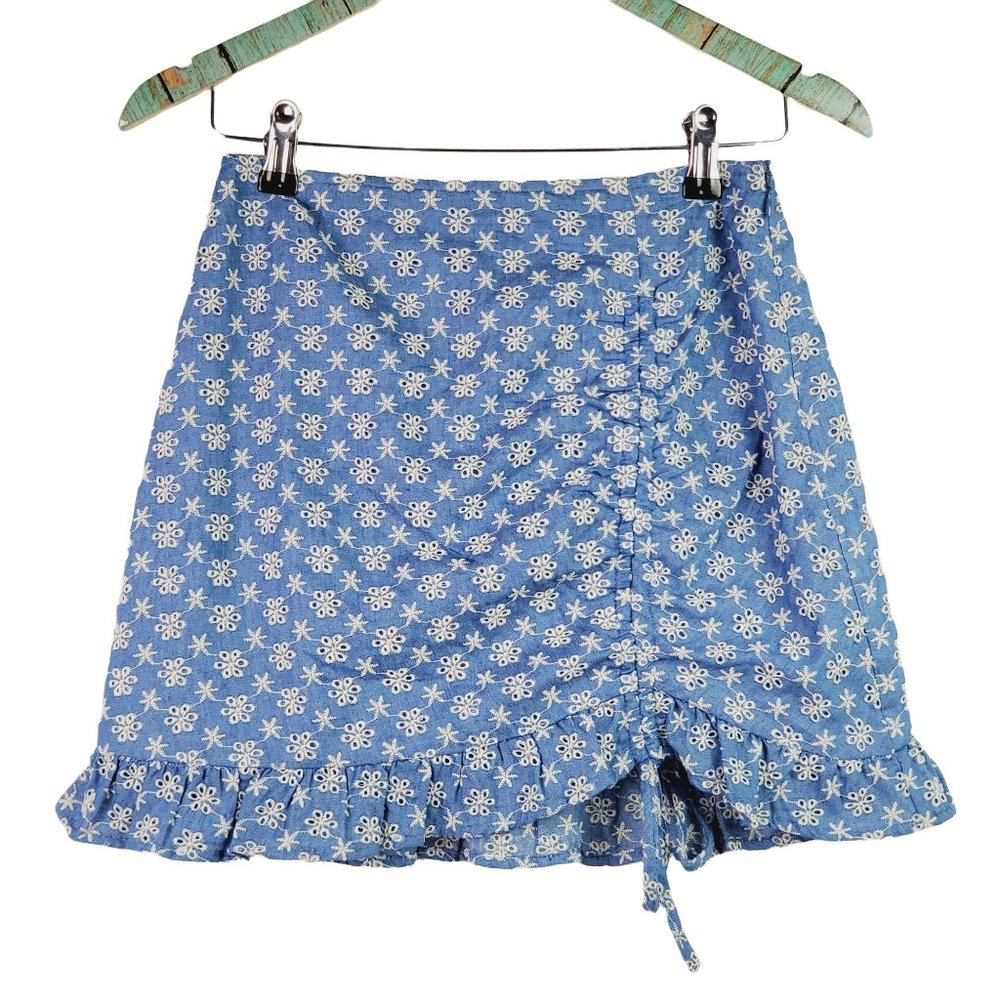Le Lis Denim Eyelet Two Piece Outfit Sz S, NWT - Picture 5 of 13